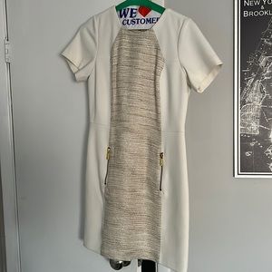 Michael Kors White/Gold Sheath Dress - 4